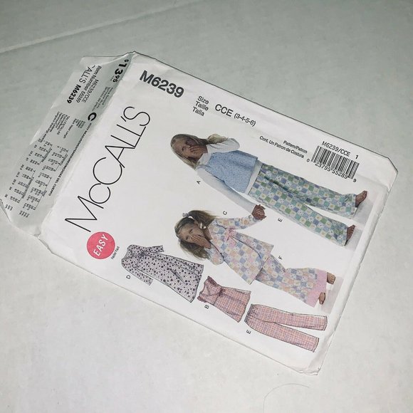 McCall M6239 Girls Nightgowns & Pajamas Pattern - Picture 1 of 6